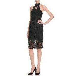 Size 0 N Nicholas Womens Lace Halter Cocktail Dress